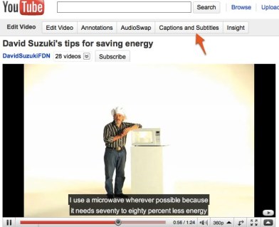 Youtube Captions and Subtitle tab